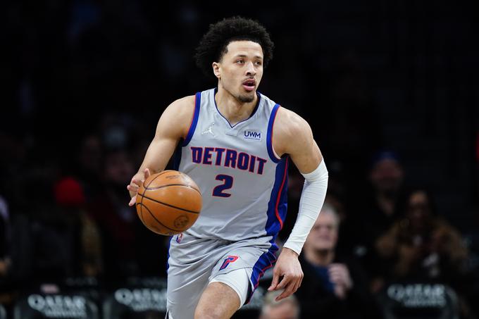 Novinec v ligi NBA Cade Cunningham je ekipo Detroit Pistons popeljal do presenetljive zmage s 102:94 nad Philadelphia 76ers. | Foto: Guliverimage/Vladimir Fedorenko