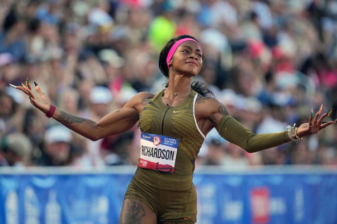 Sha'Carri Richardson | Svetovna prvakinja v teku na 100 m Sha'Carri Richardson je dominirala v ameriških kvalifikacijah na 100 m za olimpijske igre v Parizu. | Foto Reuters