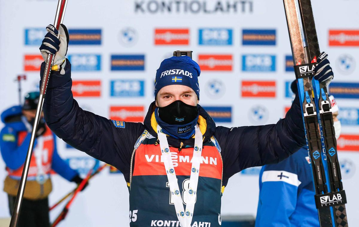 Sebastian samuelsson | Šved Sebastian Samuelsson slavi prvo zmago svetovnega pokala, do nje se je prebil po 18.mestu v šprintu. | Foto Guliver/Getty Images