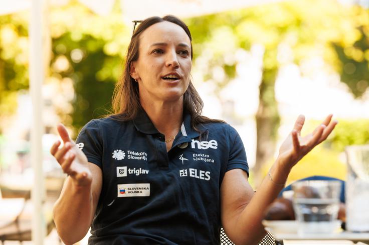 Anja Apollonio ne more biti zadovoljna. | Foto: Tine Eržen/STA