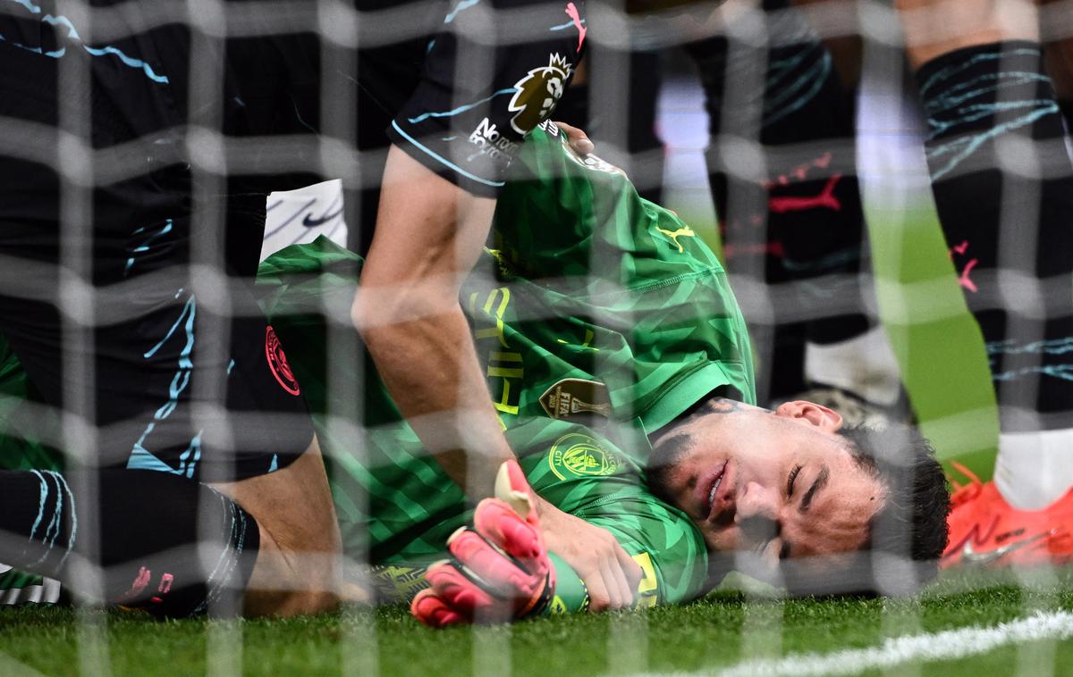 Ederson, Manchester City | Ederson se je poškodoval na torkovi tekmi s Tottenhamom. | Foto Reuters