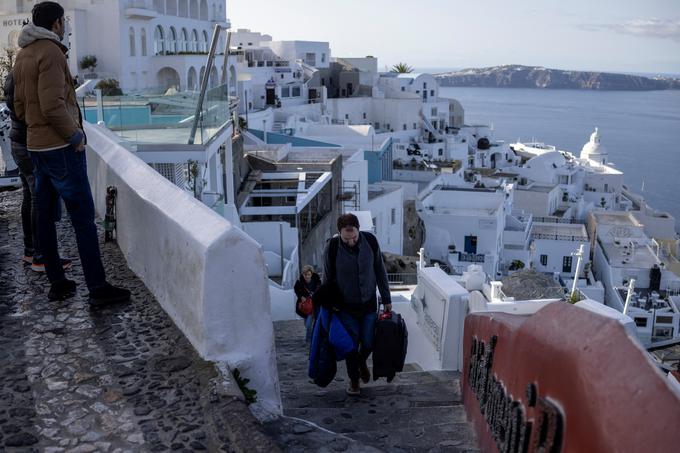 Santorini, potres, ljudje, odhod, trajekt, Grčija | Foto: Reuters