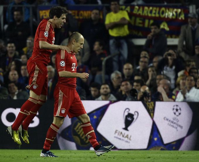 Arjen Robben in družba sta leta 2013 v polfinalu lige prvakov Barcelono izločila s skupnim izidom 7:0! | Foto: Reuters