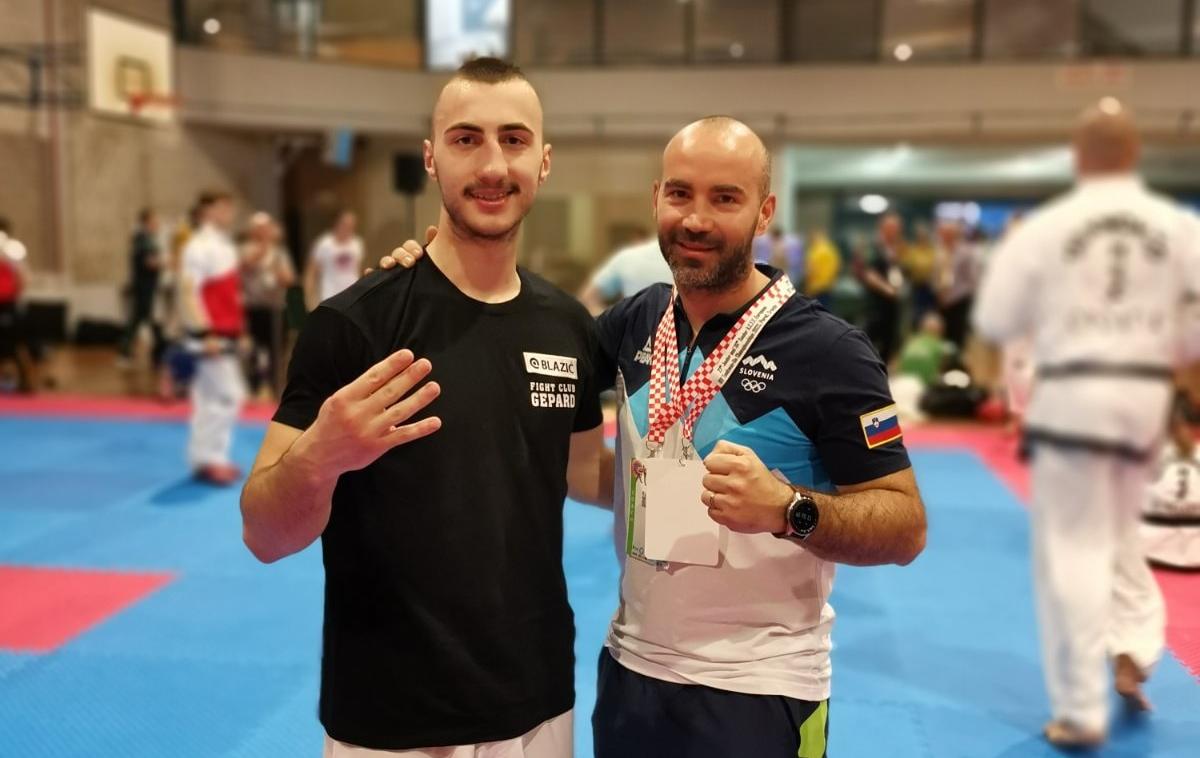 Ali Botonjić in Sanel Ljutić, taekwondo | Ali Botonjić in njegov trener Sanel Ljutić iz ljubljanskega kluba Gepard. | Foto ŠC Gepard