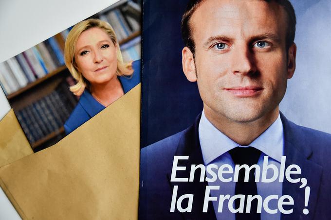 V prvem krogu francoskih predsedniških volitev, ki bodo 10. aprila, bo nastopilo 12 predsedniških kandidatov. Če so zadnje ankete točne, se bosta v drugi krog uvrstila Macron in Le Penova. Kot napovedujejo ankete, bo Macron tudi letos v drugem krogu, ta bo 24. aprila, premagal Le Penovo, a s precej manjšo razliko kot leta 2017. | Foto: Guliverimage/Vladimir Fedorenko