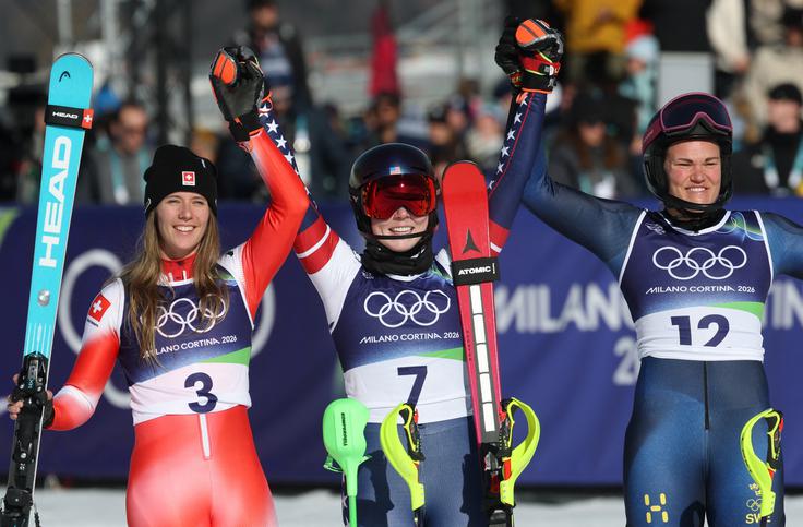 Nosilke odličij v slalomu | Foto: Reuters