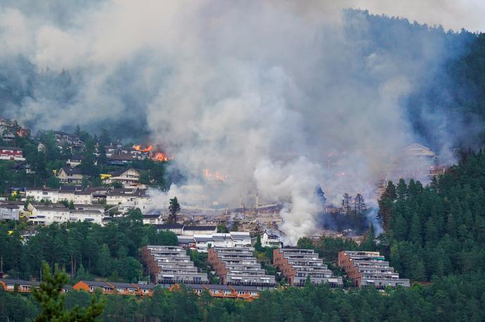 Požar, Norveška | Občina je vzpostavila evakuacijske in podporne centre za tiste, ki so zaradi požara morali zapustiti domove. | Foto Reuters