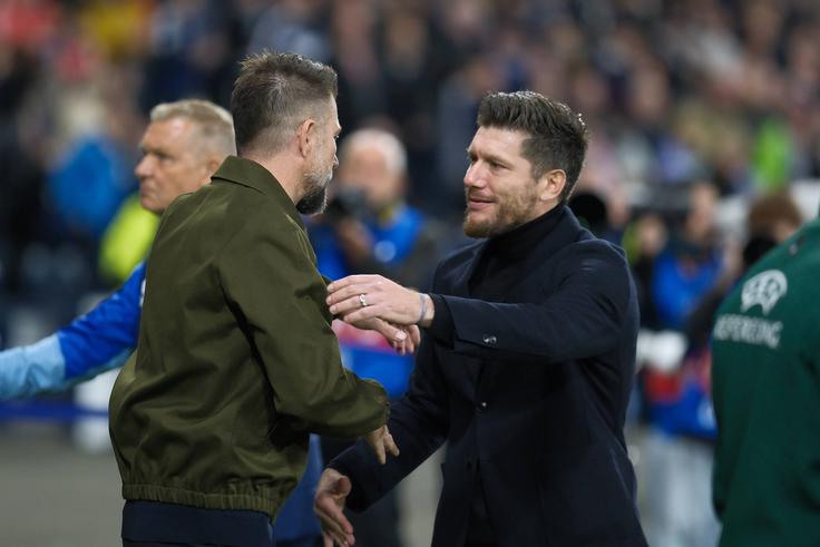 Boštjan Cesar je po tekmi prejel tudi čestitke selektorja Škotske. | Foto: Guliverimage