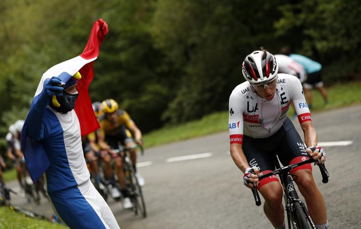 Tadej Pogačar je bil junak osme in devete etape. V zadnji je celo slavil zmago, kar je zanj največji dosežek v kratki karieri. | Foto: Reuters