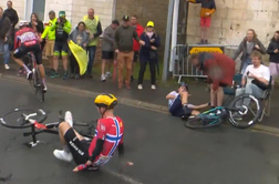 V živo Tour de France: drama že pred štartom, padec med ubežniki, dežja ni več