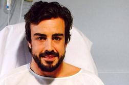 Alonso okreva po silovitem trku, morda ga ne bo na zadnjem preizkušanju