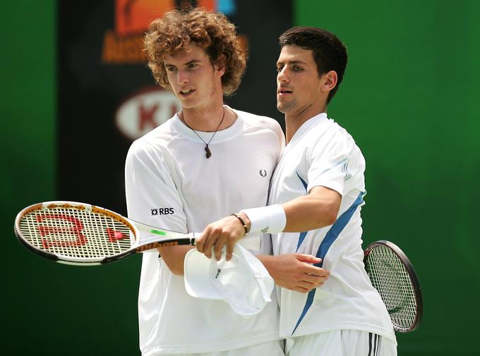 Novak Đoković in Andy Murray se poznata že vrsto let. Na turnirjih igrata skupaj  že od mladinskih selekcij. | Foto: Guliverimage/Getty Images