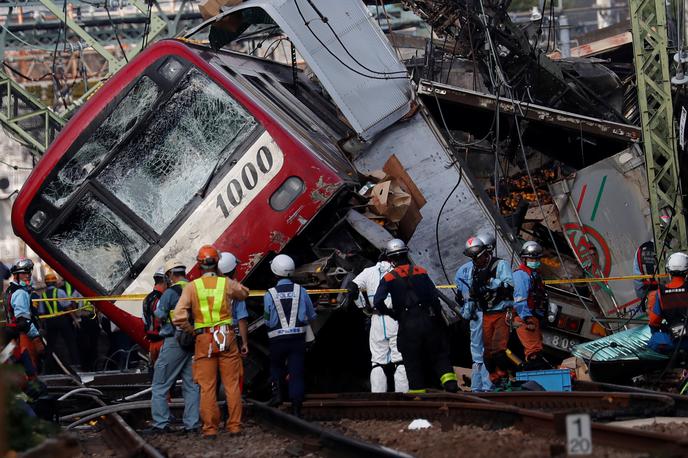Nesreča vlaka Japonska | Foto Reuters