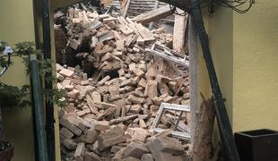 Zrušila se je hiša v Stari Ljubljani #foto #video