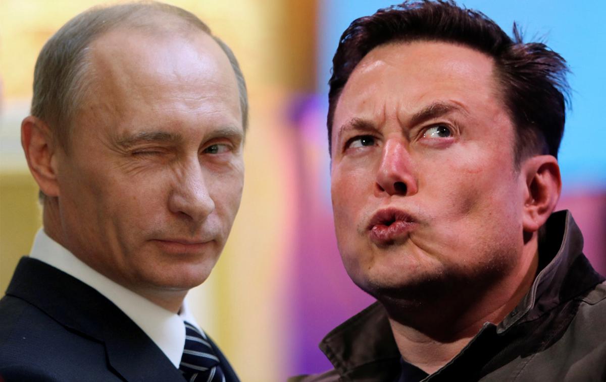 Vladimir Putin, Elon Musk | Elon Musk želi ukiniti enega od medijev, ki jih je Rusija v skladu z zakonom o nezaželenih organizacijah, ki ga je leta 2015 podpisal Vladimir Putin, prepovedala, ker preveč natančno poročajo o vojni v Ukrajini. | Foto Reuters