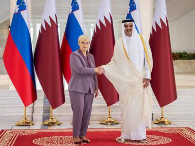 Pirc Musar s katarskim emirjem o tesnejšem sodelovanju med državama