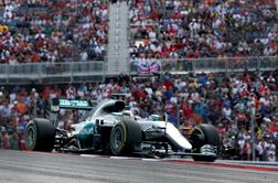 Hamilton v Teksasu do jubilejne 50. zmage v karieri, Rosberg vse bližje naslovu