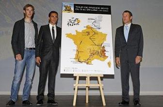 Contador, Armstrong in A. Schleck o Touru 2010