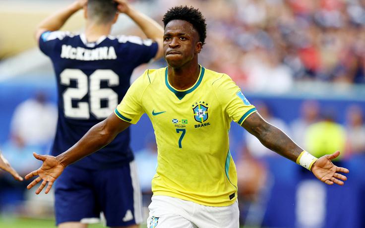 Vinicius Junior je na SP 2026 dosegel štiri zadetke za Brazilijo. | Foto: Reuters