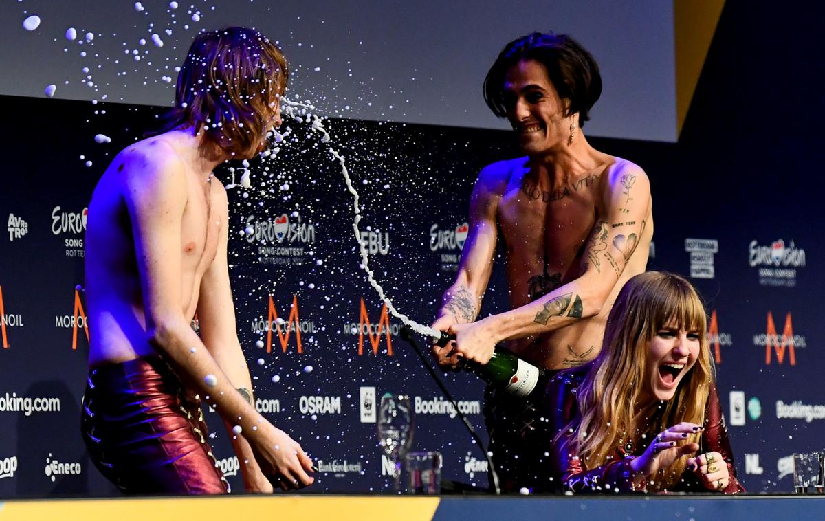 Maneskin | Letošnja Evrovizija bo maja v Torinu, potem ko so lani zmagali italijanski rockerji Måneskin. | Foto Reuters
