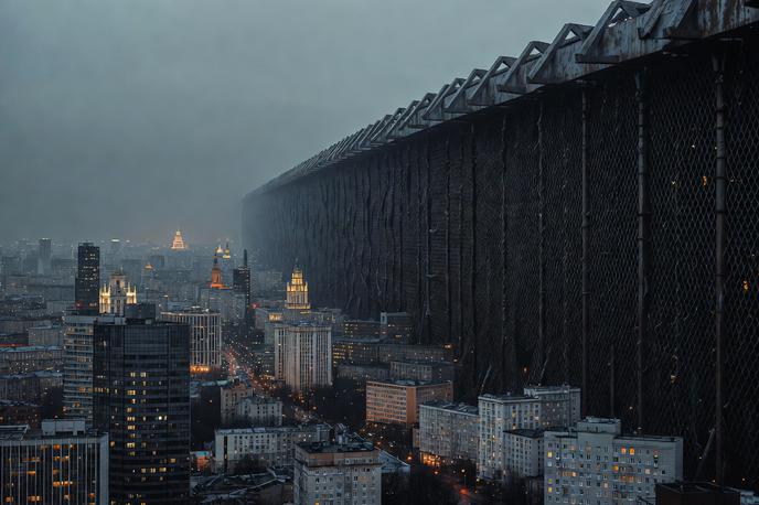 Moskva Železna zavesa | Rusija se zapira pred vplivi zahodnega interneta. Fotografija je bila ustvarjena z umetno inteligenco. | Foto Umetna inteligenca