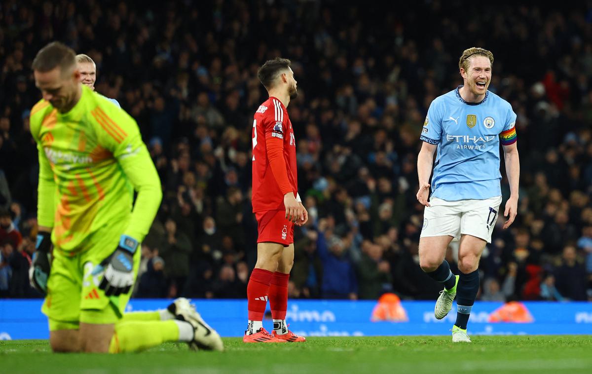 Manchester City Kevin De Bruyne | Kevin De Bruyne je v 31. minuti zadel za povišanje vodstva Manchestra Cityja na 2:0. | Foto Reuters