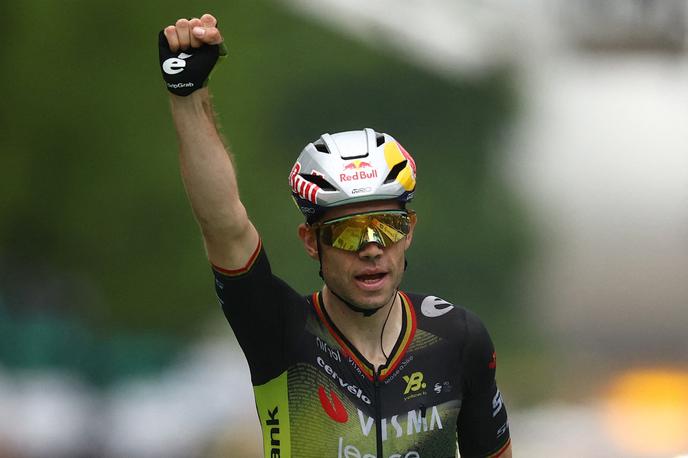 Wout van Aert | Wout van Aert 112. Tour vendarle zapušča z etapno zmago. | Foto Reuters