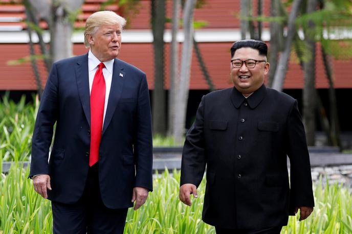 Srečanje Donalda Trumpa in Kim Jong-una v Singapurju | Foto Reuters