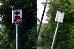 V dveh mesecih že drugič prebarvan radar: policija išče storilce #foto