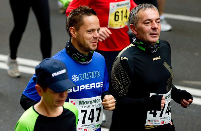 Na Ljubljanskem maratonu v družbi gostinca Jova Majkića. | Foto: Vid Ponikvar