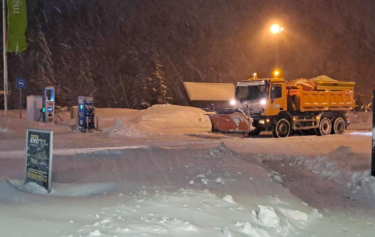 Hrvaška | Snežno neurje, ki je v nedeljo zajelo Hrvaško, je ob orkanski burji povzročilo prometni kaos, zaradi česar je na poti obstalo okoli 500 ljudi, Dalmacija pa je bila dva dneva odrezana od preostalega dela države. | Foto STA