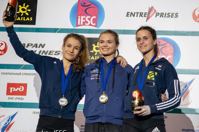 Vita Lukan | Vita Lukan je v Moskvi postala mladinska svetovna prvakinja v težavnosti. | Foto Eddie Fowke - IFSC