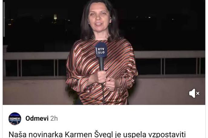 Karmen W. Švegl | Reporter opozarja na mogočo manipulacijo z informacijami, ki jih je navajala dopisnica Televizije Slovenija Karmen W. Švegl.  | Foto TV Slovenija