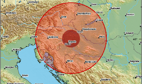 Hrvaško stresel močan potres, čutili so ga tudi v Sloveniji