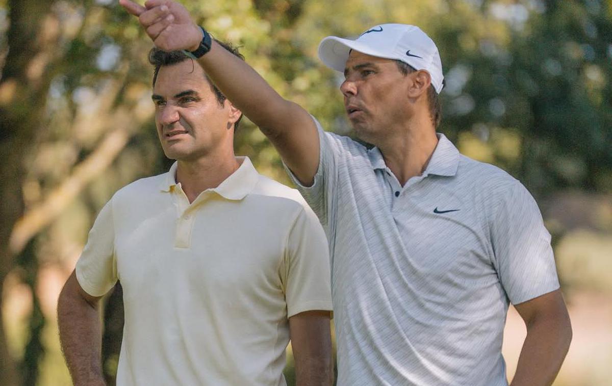 Roger Federer, Rafael Nadal | Federer in Nadal se po koncu teniških karier družita tudi na igriščih za golf. | Foto Instagram