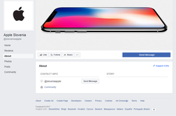 Ne nasedajte, Apple Slovenia na Facebooku ne podarja Iphona X