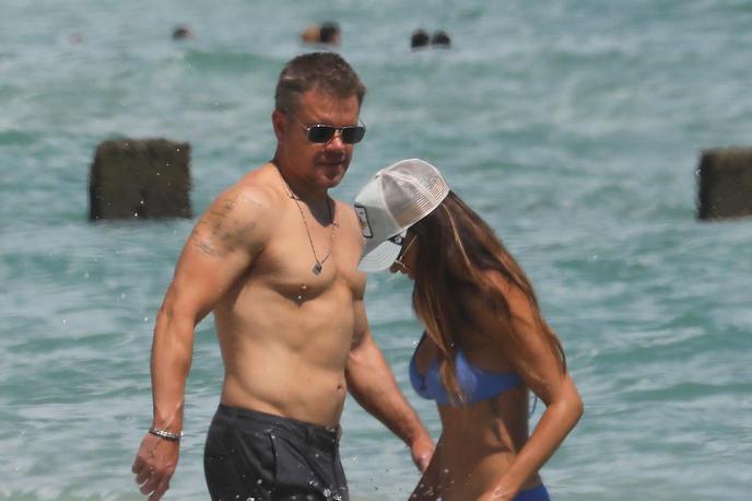 Matt Damon, Luciana Barroso | Matt Damon si je z ženo privoščil oddih v Miamiju. | Foto Profimedia