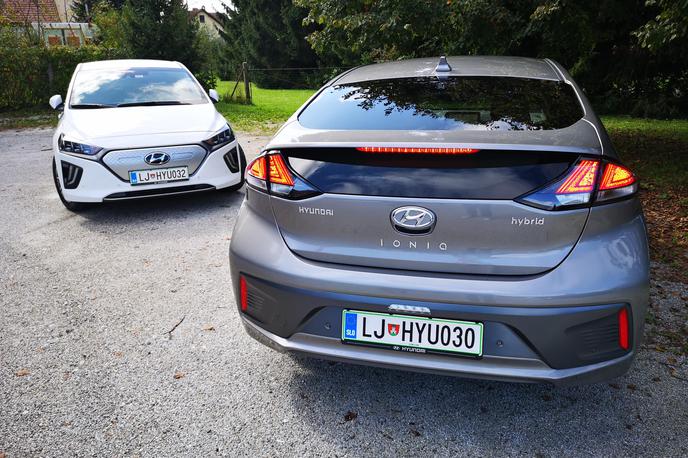 Hyundai ioniq | Hyundai ioniq ponuja s tremi različnimi pogoni in vsak med njimi  ima določene prednosti in pomanjkljivosti. Vsak med njimi lahko nagovarja posamezen tip voznika. | Foto Gregor Pavšič