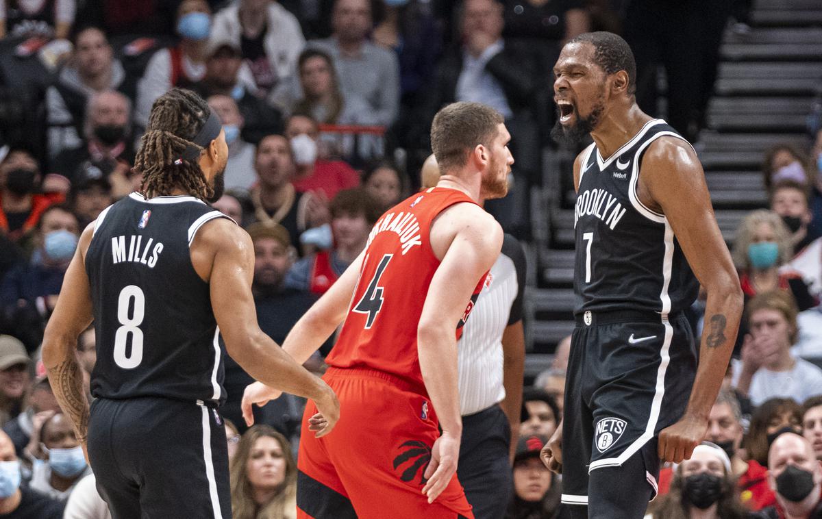 Kevin Durant | Kevin Durant je zaigral v Torontu prvič po poškodbi ahilove tetive leta 2019. | Foto Reuters