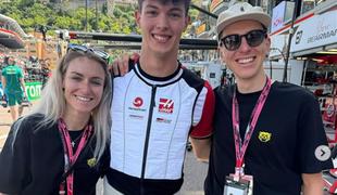Pogačar z Urško užival na dirki formule ena