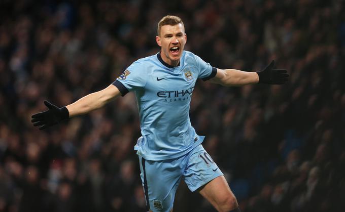 Edin Džeko je sprva potreboval nekaj časa, a potem je navijače Manchester Cityja navdušil.
 | Foto: Reuters