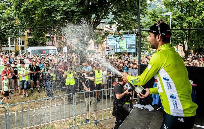 Diego Ulisssi je zeleno majico zmagovalca dirke Po Sloveniji oblekel predlani. | Foto: Sportida