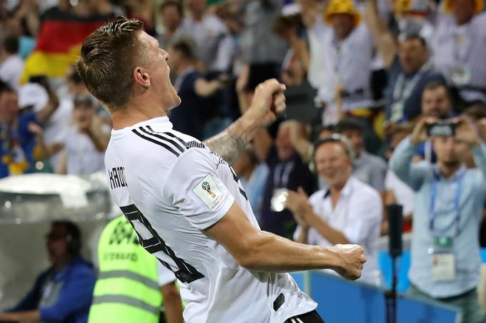 Kroos je bil eden ključnih igralcev, ko je Nemčija osvojila svetovno prvenstvo v Braziliji leta 2014, in dvakrat zadel, ko je elf v polfinalu zadal poraz gostiteljici s 7:1. | Foto: Getty Images