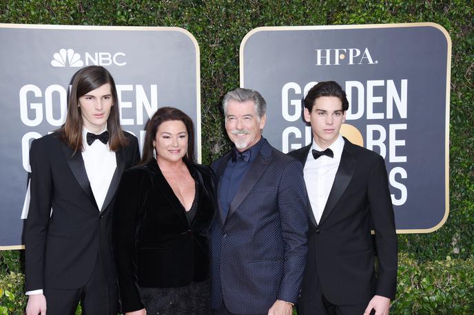 Pierce Brosnan z družino | Člani družine Brosnan (od leve proti desni): Paris, Keely, Pierce in Dylan | Foto Guliverimage