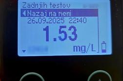 Močno vinjen voznik povzročil prometno nesrečo