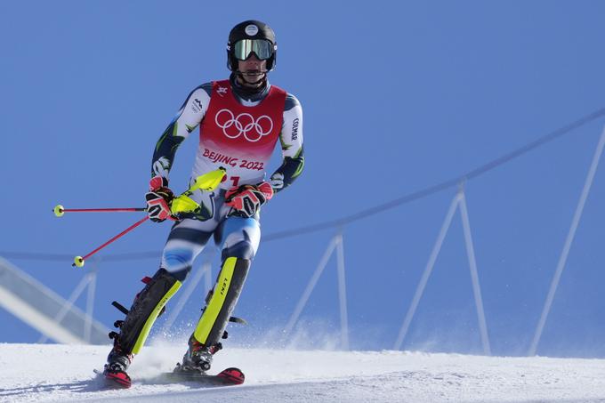 Srebrni veleslalomist Žan Kranjec prve vožnje slaloma ni dokončal. | Foto: Reuters