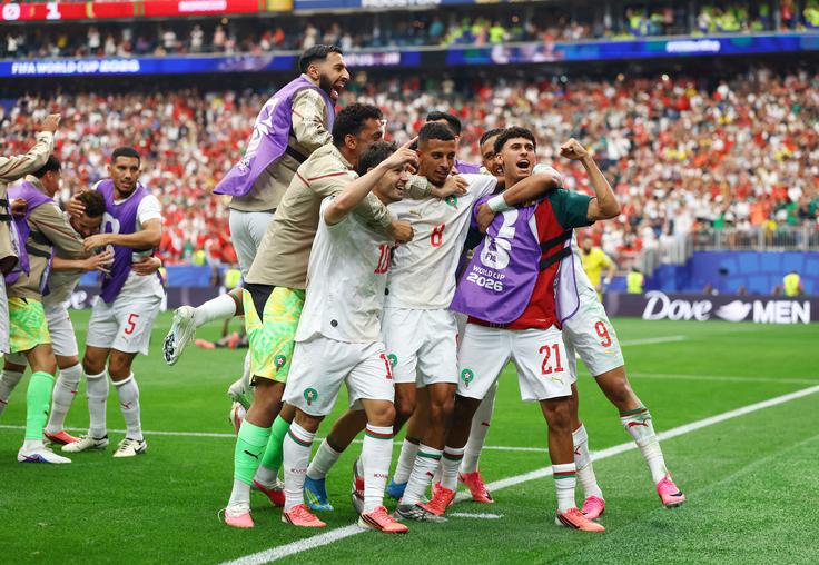 Maroka je postal šele prva afriška reprezentanca, ki se je dvakrat uvrstila v četrtfinale mundialov. | Foto: Reuters