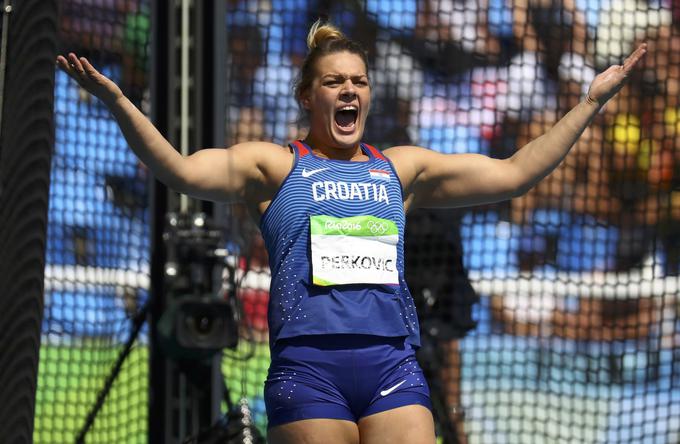 Sandra Perković je Hrvaški priborila že tretjo zlato medaljo na letošnjih olimpijskih igrah.  | Foto: Reuters
