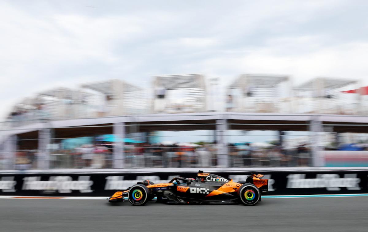 Miami Oscar Piastri McLaren | Oscar Piastri je na šesti dirki sezone zmagal četrtič. Njegova šesta zmaga v formuli 1, tako je presegel Landa Norrisa. | Foto Reuters