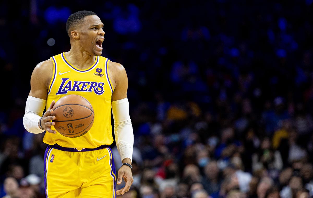 Russell Westbrook | Russell Westbrook se je zaradi manj bleščečih predstav naposlušal kritik na račun svojih iger v dresu LA Lakers. | Foto Reuters
